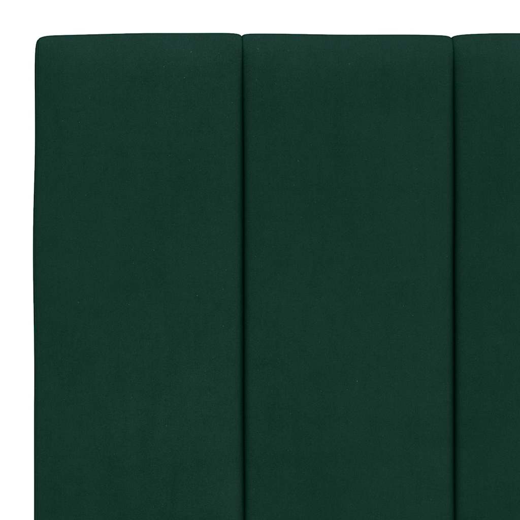 Bett mit Matratze "Hanko" Dunkelgrün 180x200 cm Samt