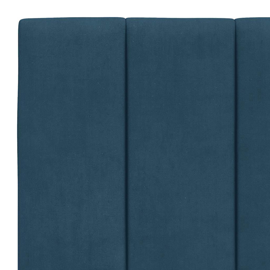 Bett mit Matratze "Hanko" Blau 180x200 cm Samt
