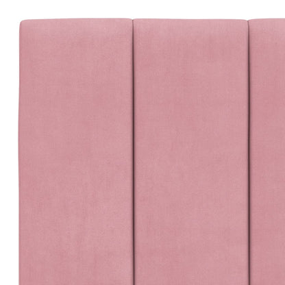 Bett mit Matratze "Hanko" Rosa 180x200 cm Samt
