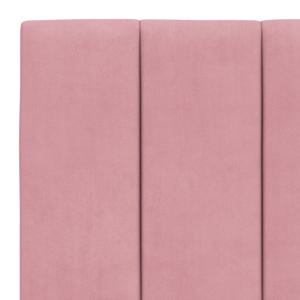 Bett mit Matratze "Hanko" Rosa 180x200 cm Samt