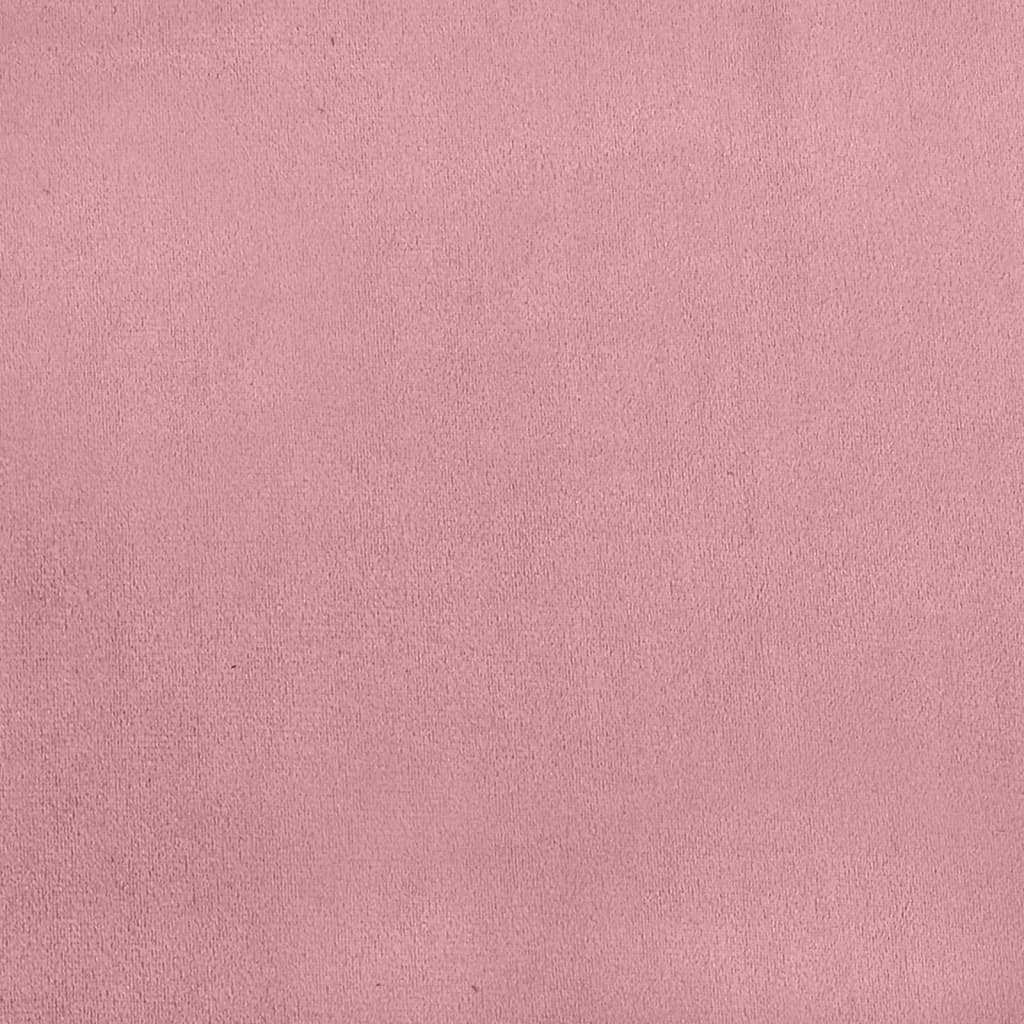 Bett mit Matratze "Hanko" Rosa 180x200 cm Samt