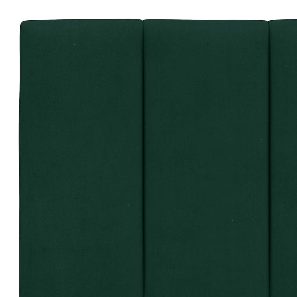 Bett mit Matratze "Hanko" Dunkelgrün 200x200 cm Samt