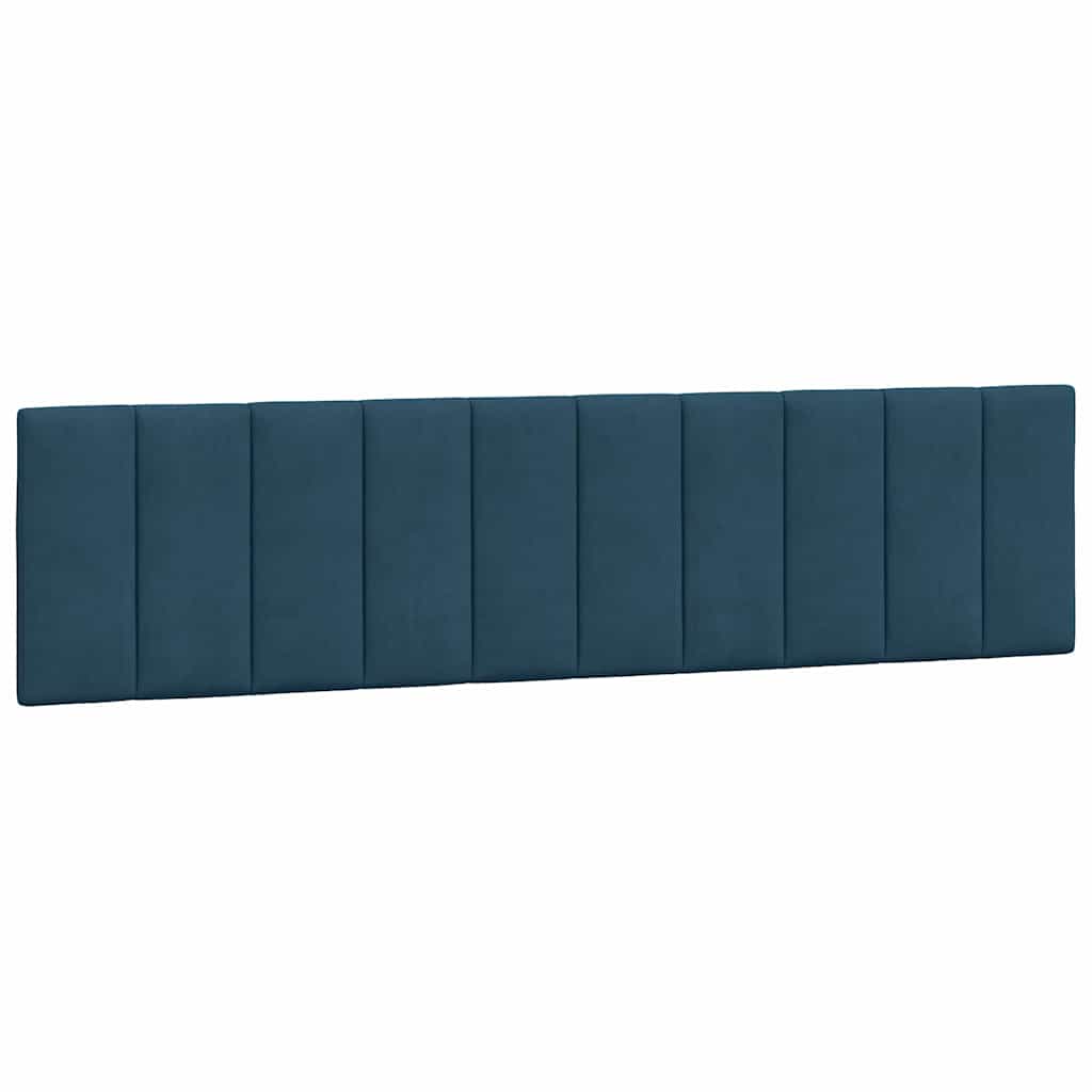 Bett mit Matratze "Hanko" Blau 200x200 cm Samt