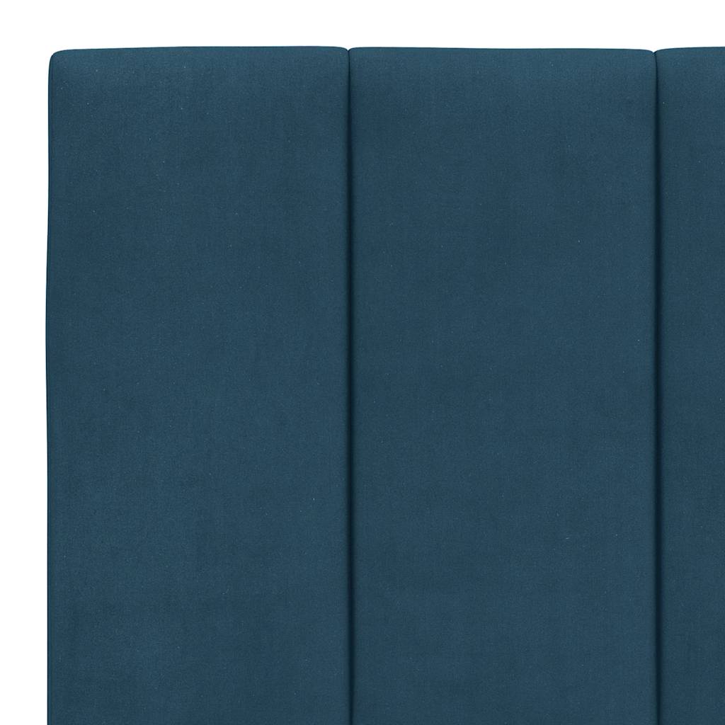 Bett mit Matratze "Hanko" Blau 200x200 cm Samt