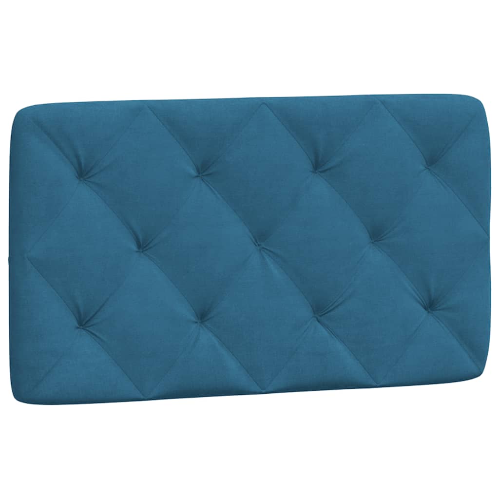 Bed with mattress blue 90x190 cm velvet
