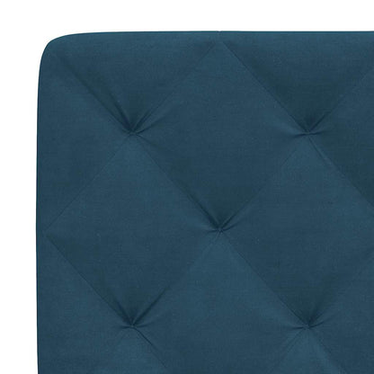 Bett mit Matratze Blau 90x190 cm Samt