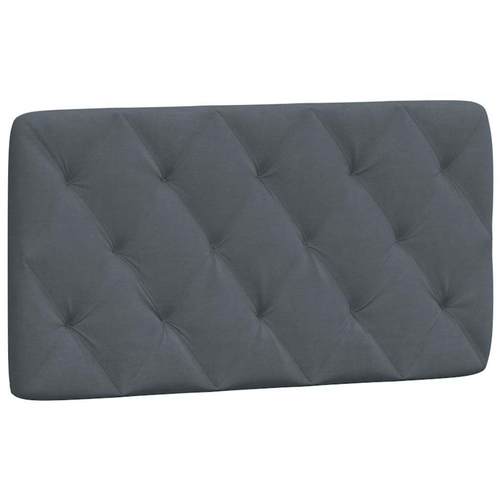 Bed with mattress dark grey 100x200 cm velvet