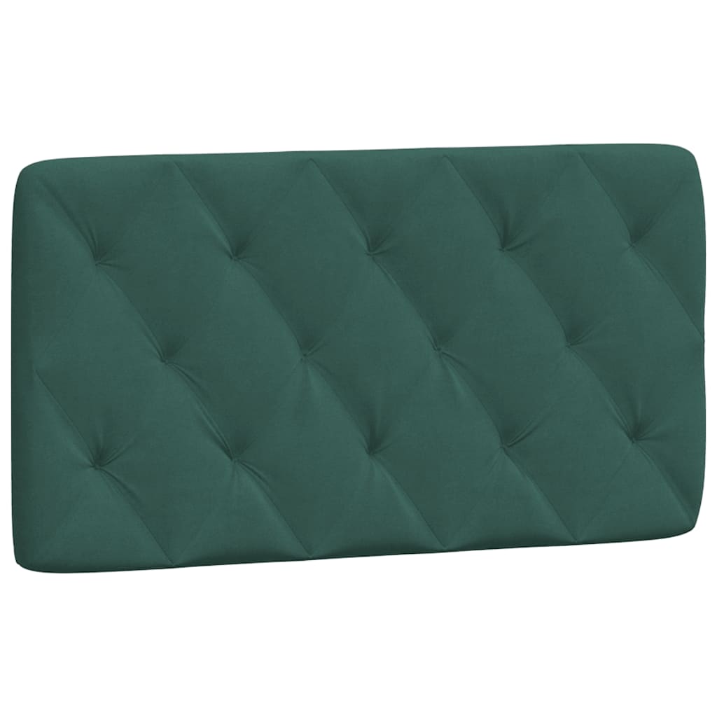 Bed with mattress dark green 100x200 cm velvet