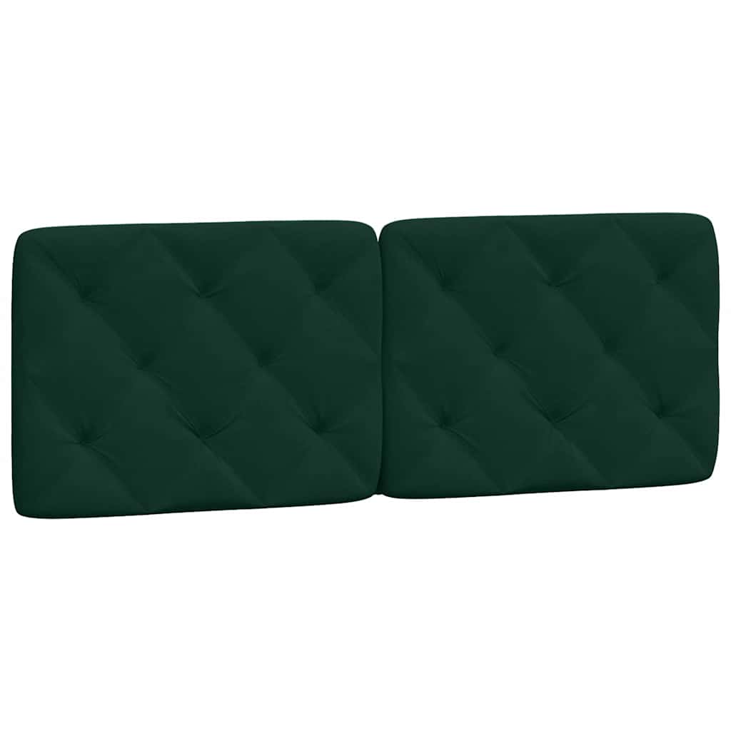Bett mit Matratze Dunkelgrün 140x190 cm Samt