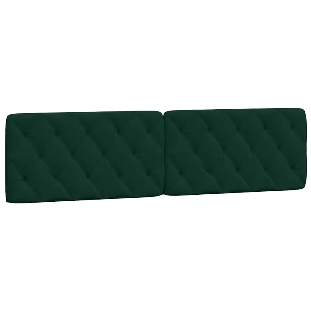 Bett mit Matratze Dunkelgrün 200x200 cm Samt