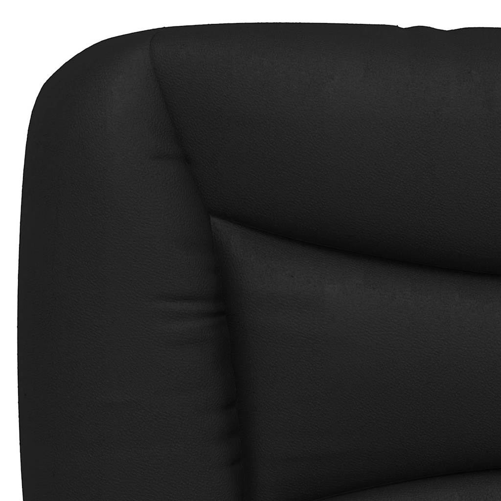 Bed with mattress black 100x200 cm artificial leather
