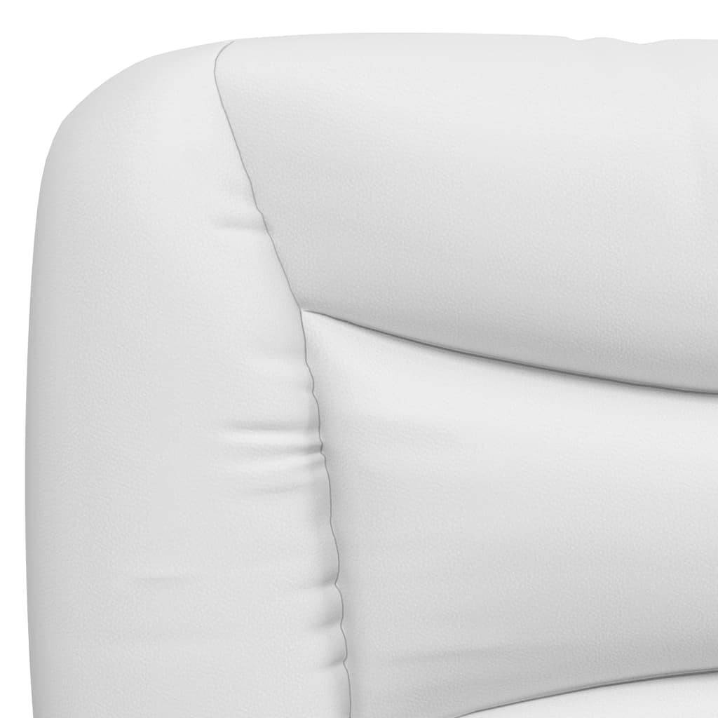 Bed with mattress white 100x200 cm artificial leather