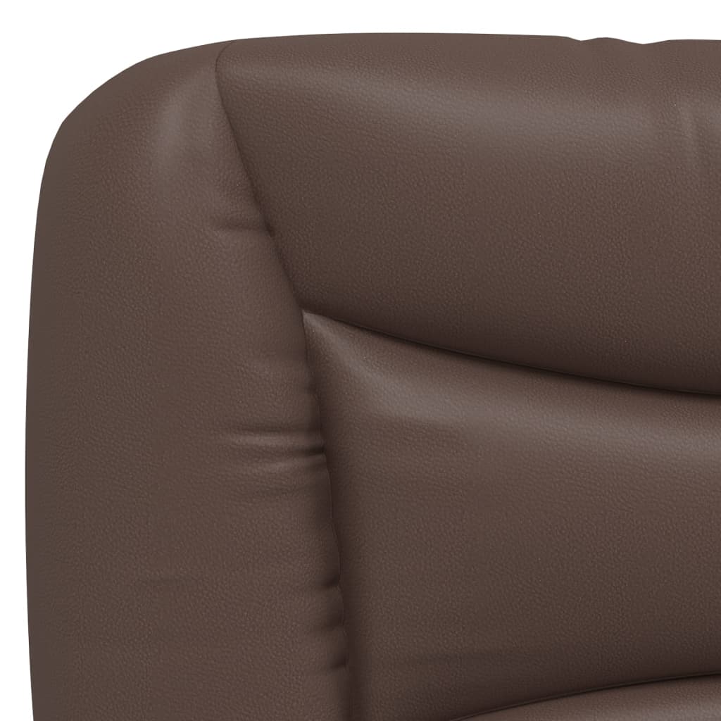 Bed with mattress brown 100x200 cm artificial leather