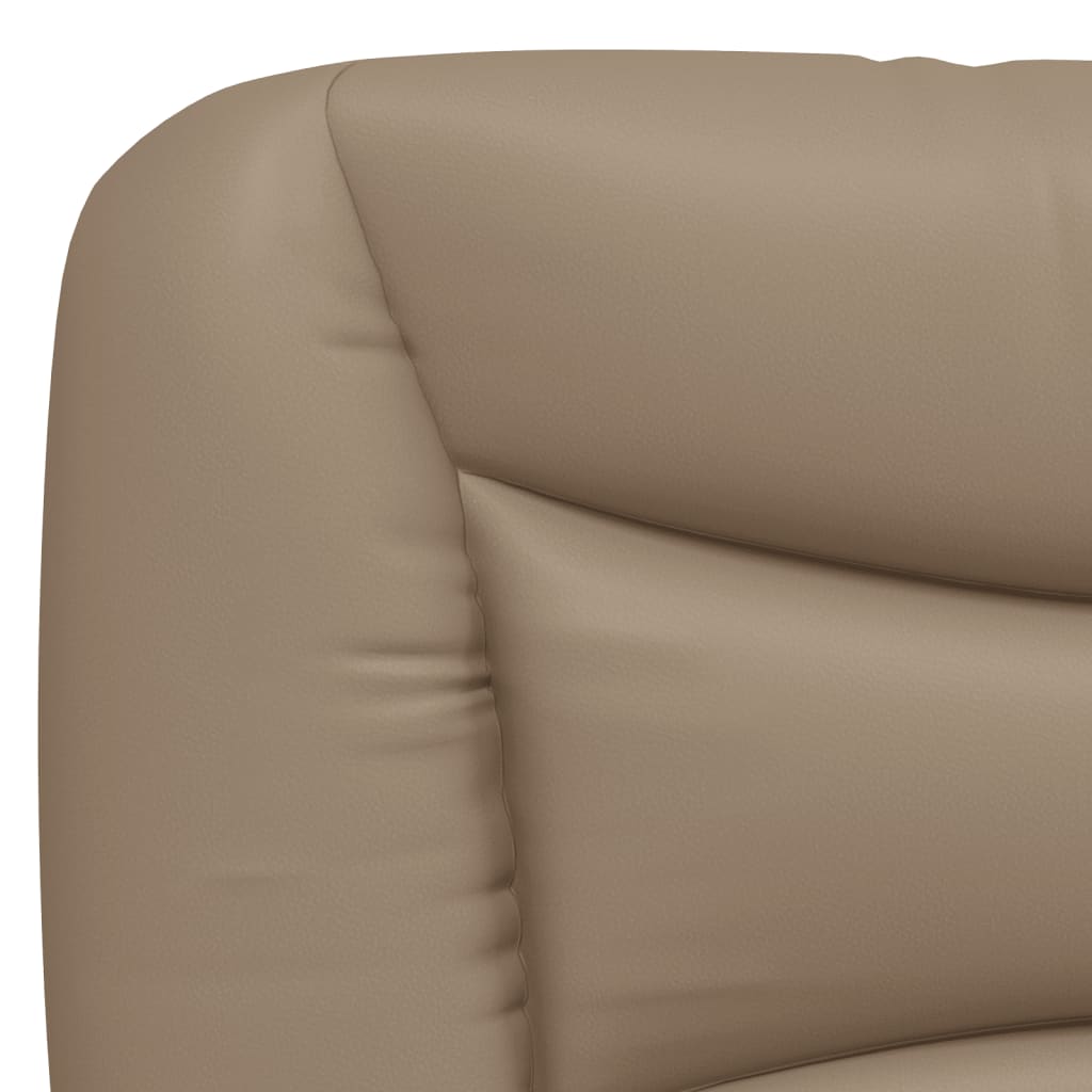 Bed with mattress cappuccino brown 100x200 cm artificial leather