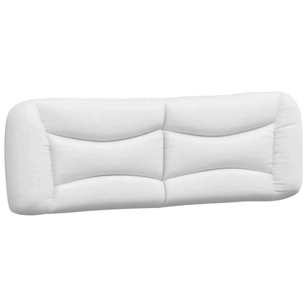 Bed with mattress white and black 160x200 cm artificial leather