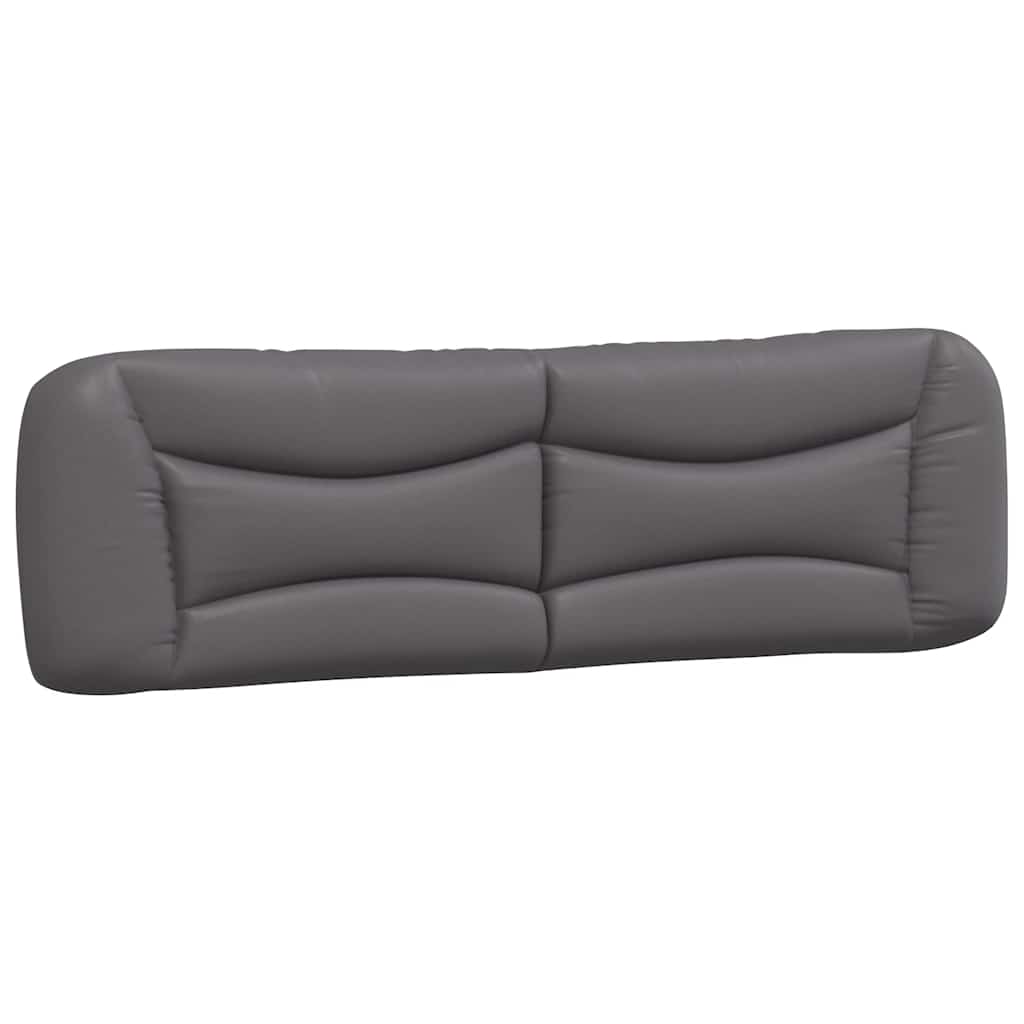 Bed with mattress grey 180x200 cm artificial leather