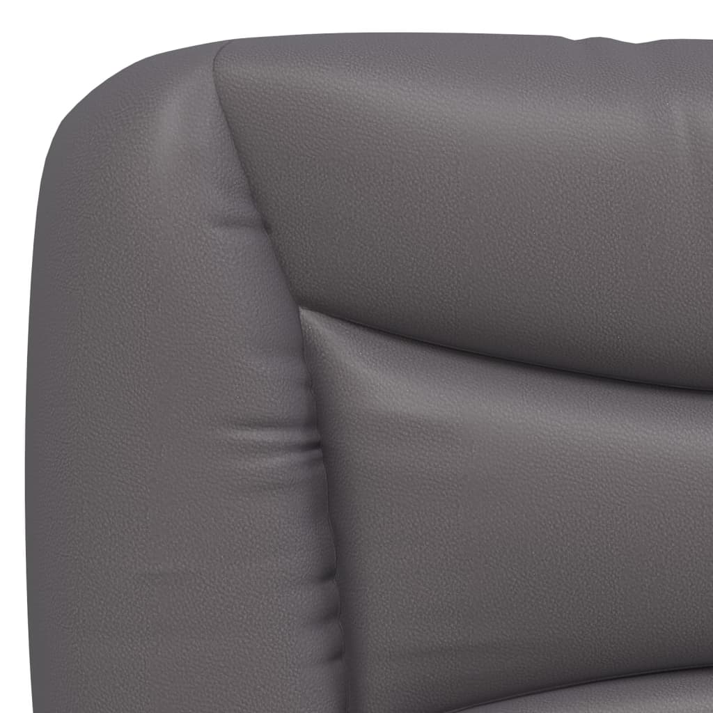Bed with mattress grey 180x200 cm artificial leather