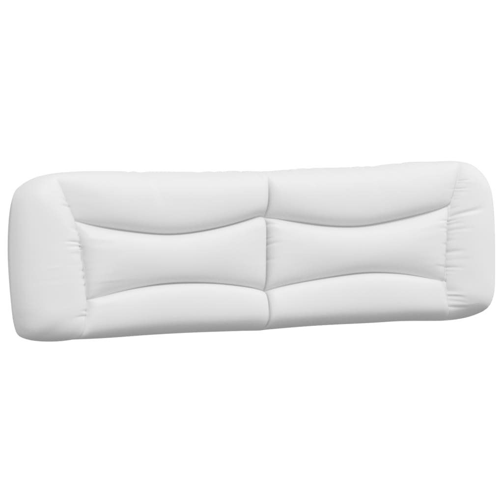 Bed with mattress white and black 180x200 cm artificial leather