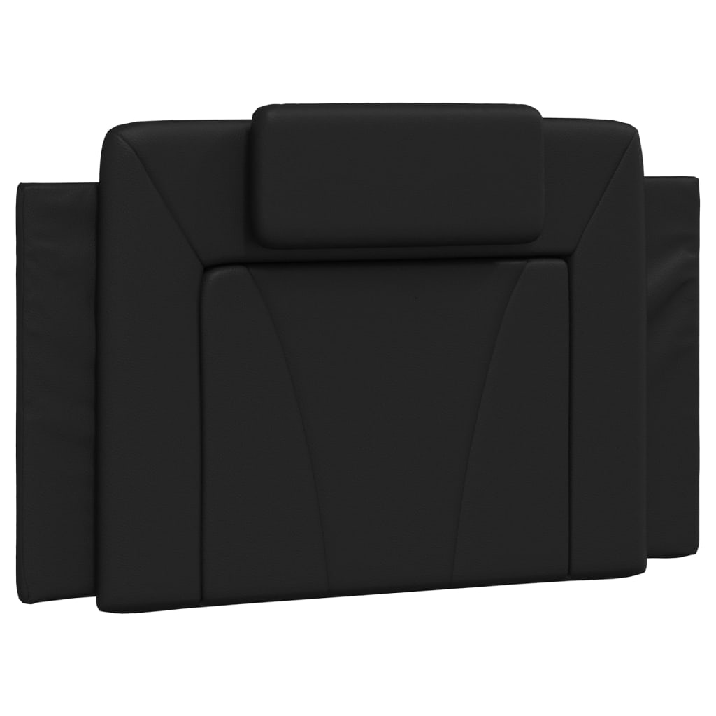 Bett "Viana" mit Matratze Schwarz 80x200 cm Kunstleder