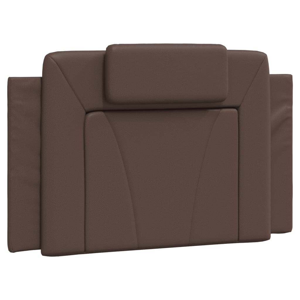 Bed with mattress brown 80x200 cm artificial leather