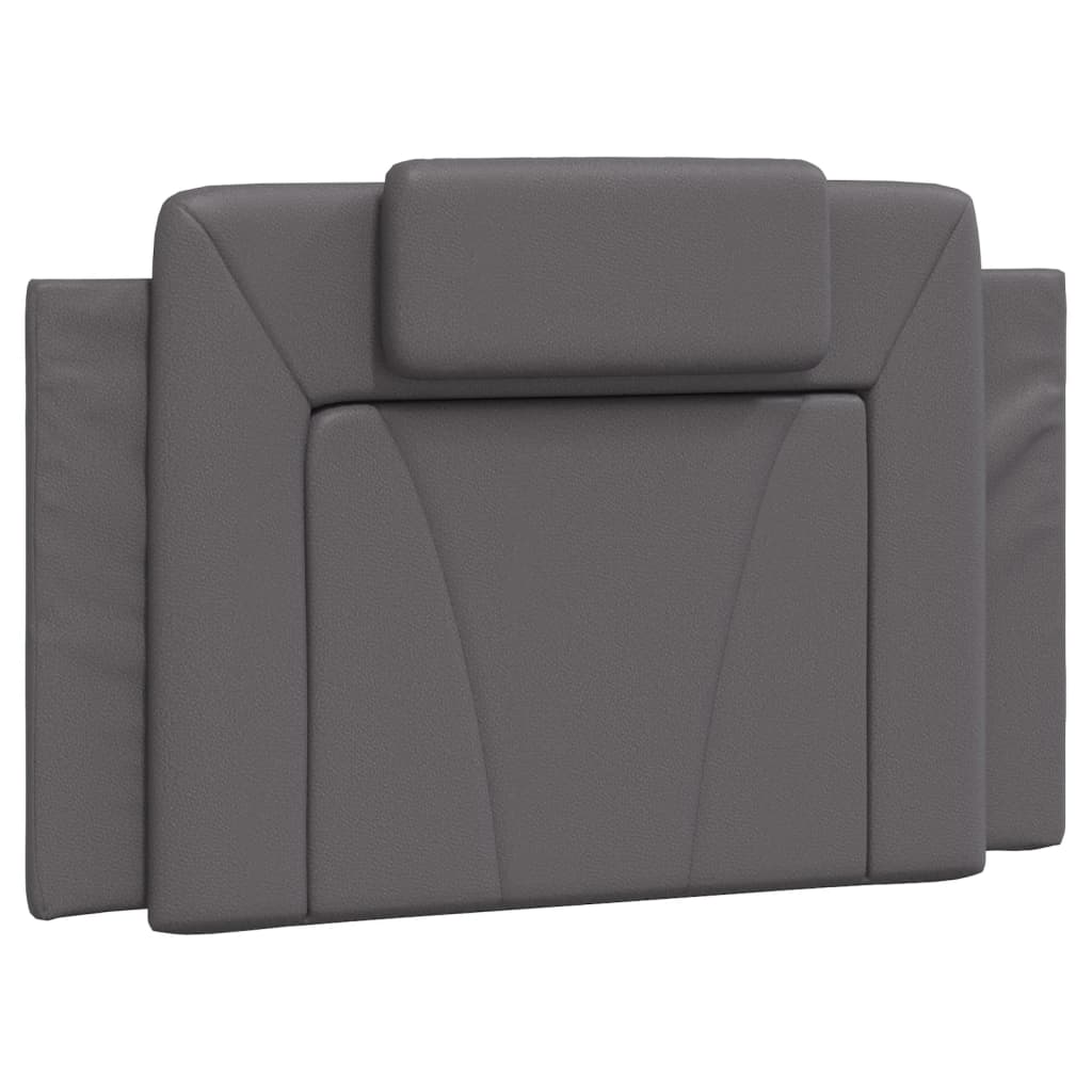 Bett "Viana" mit Matratze Grau 80x200 cm Kunstleder