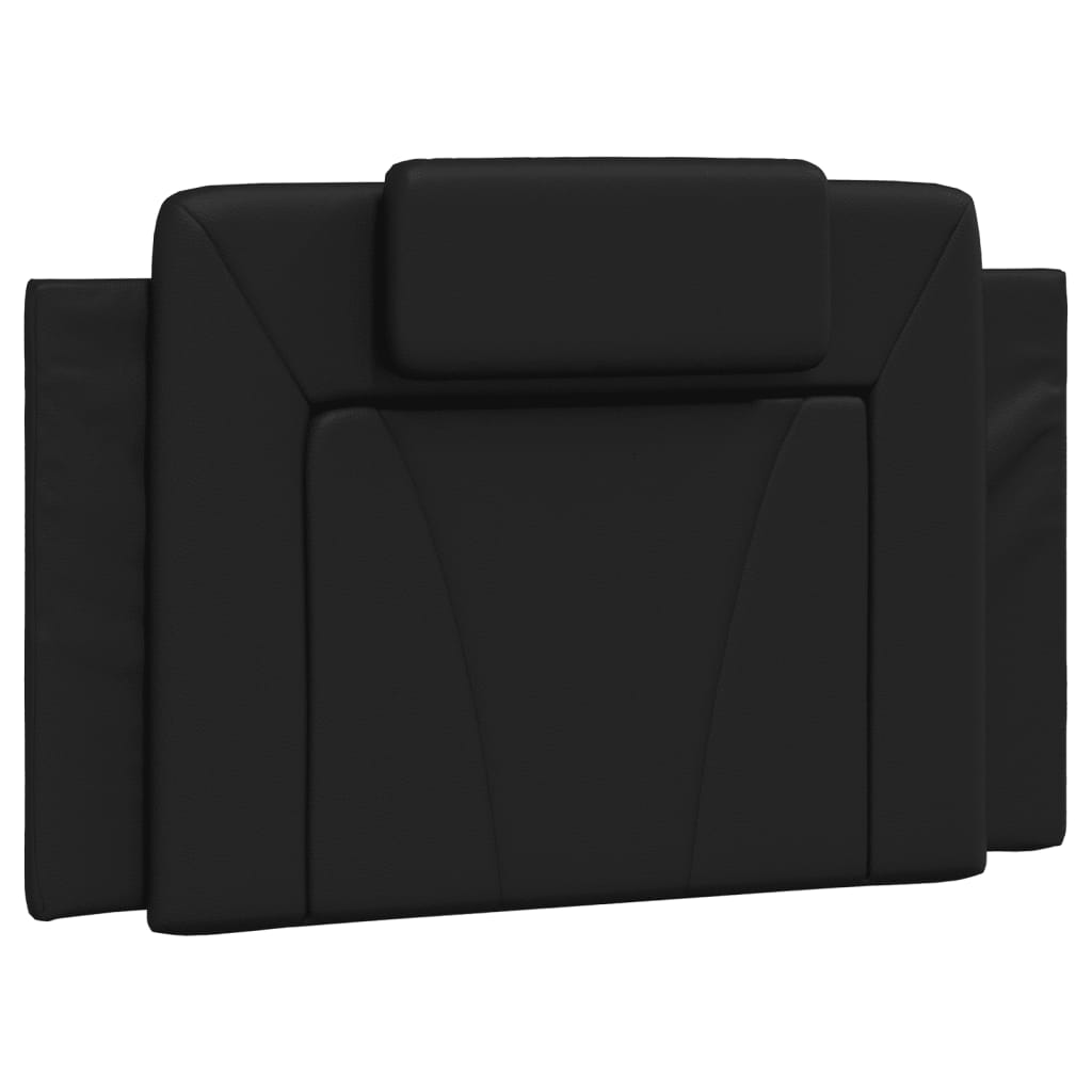 Bett "Viana" mit Matratze Schwarz 90x190 cm Kunstleder