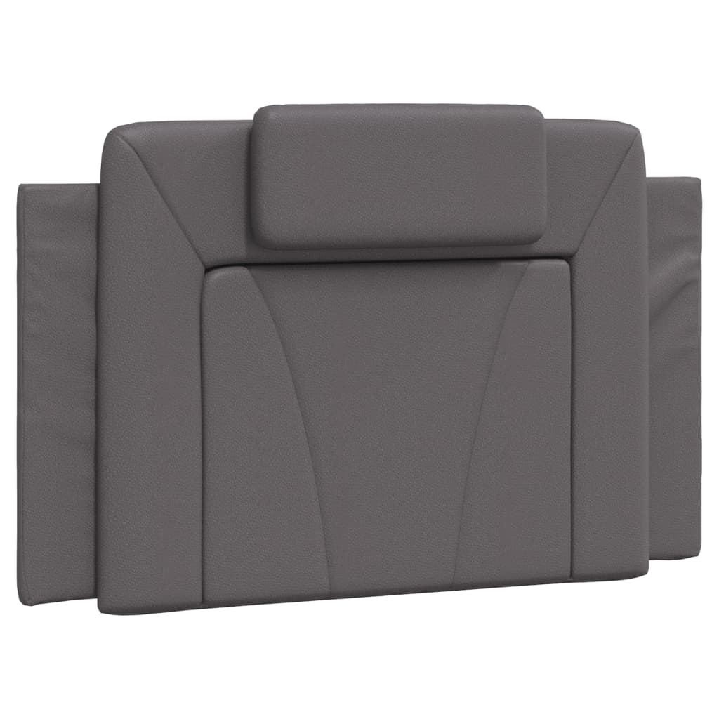 Bett "Viana" mit Matratze Grau 90x200 cm Kunstleder