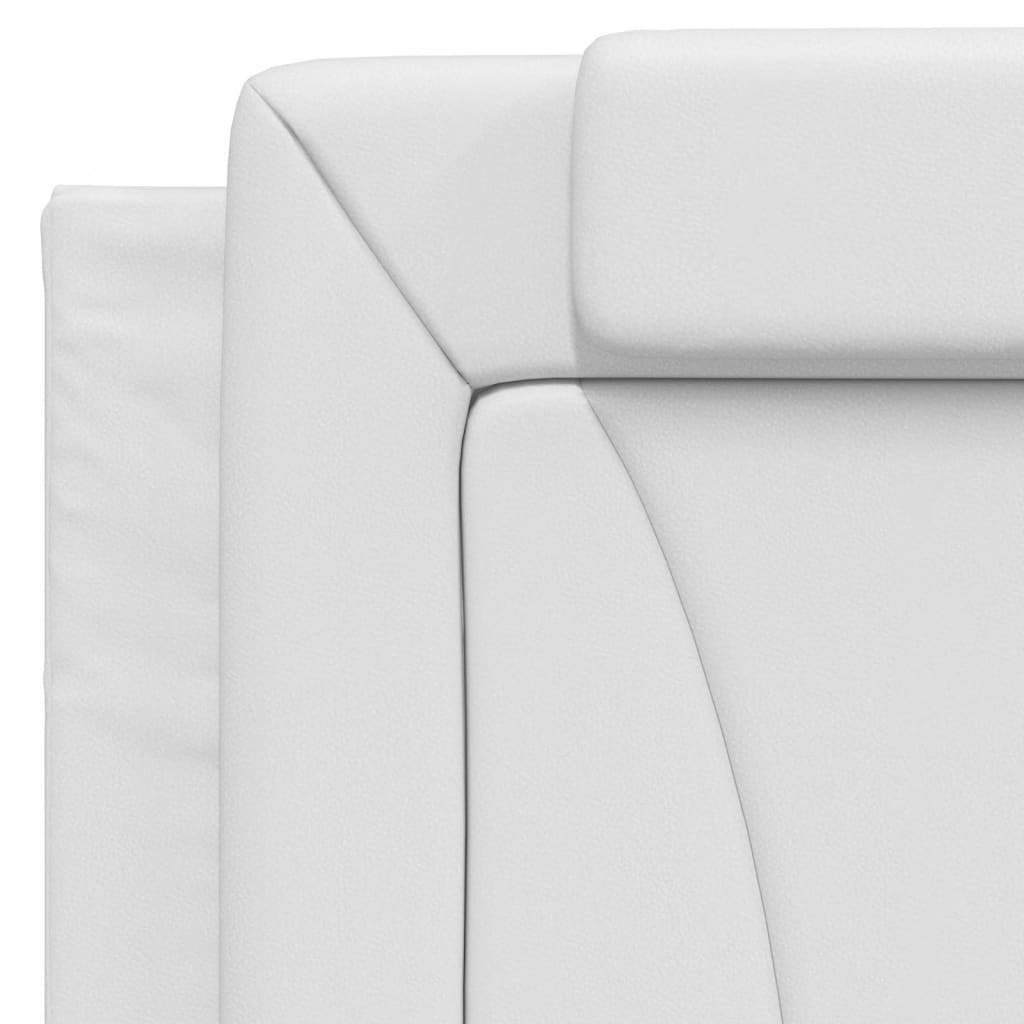 Bed with mattress white 100x200 cm artificial leather