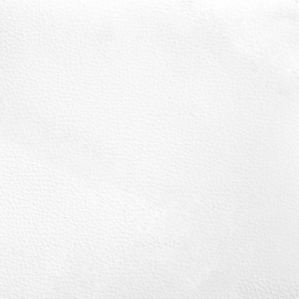 Bed with mattress white 100x200 cm artificial leather