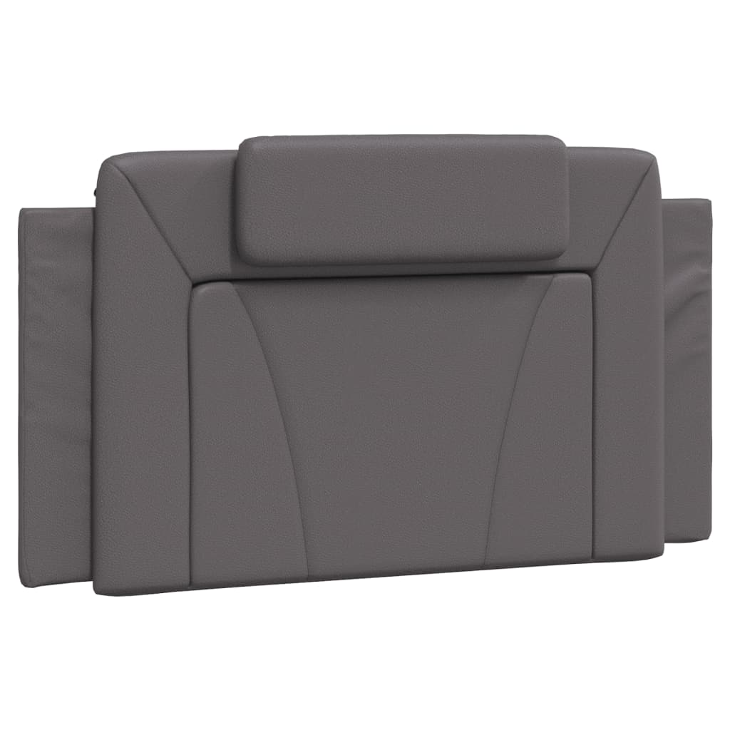 Bed with mattress grey 100x200 cm artificial leather
