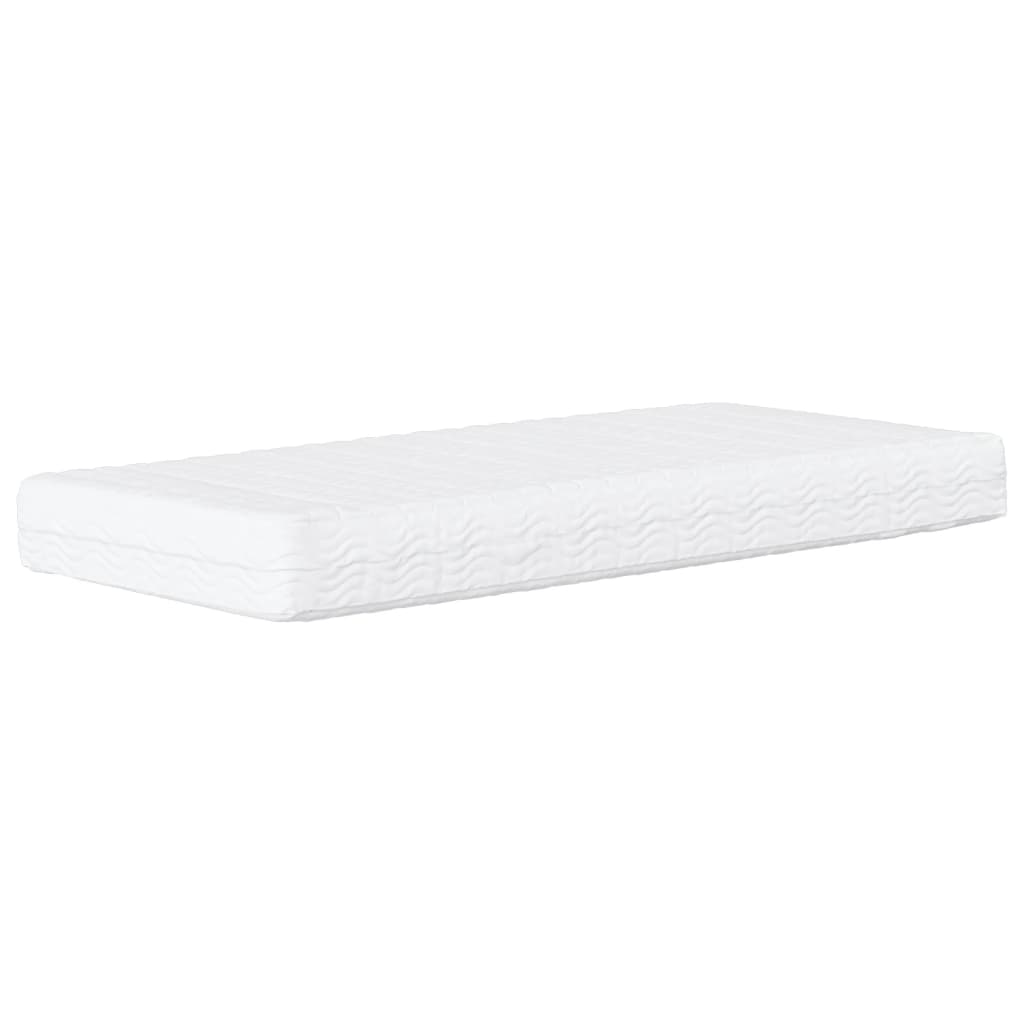 Bed with mattress grey 100x200 cm artificial leather