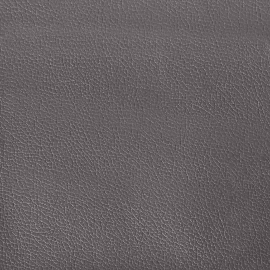 Bed with mattress grey 100x200 cm artificial leather