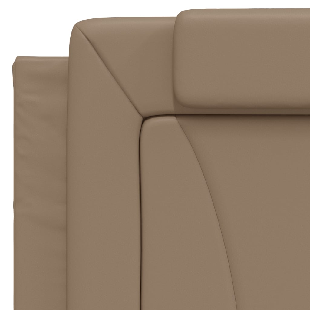Bed with mattress cappuccino brown 100x200 cm artificial leather