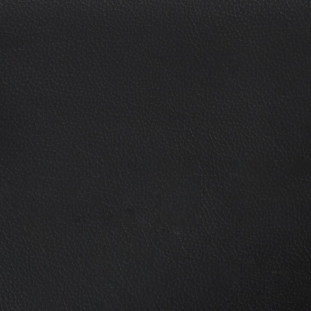 Bed with mattress black and white 100x200 cm artificial leather