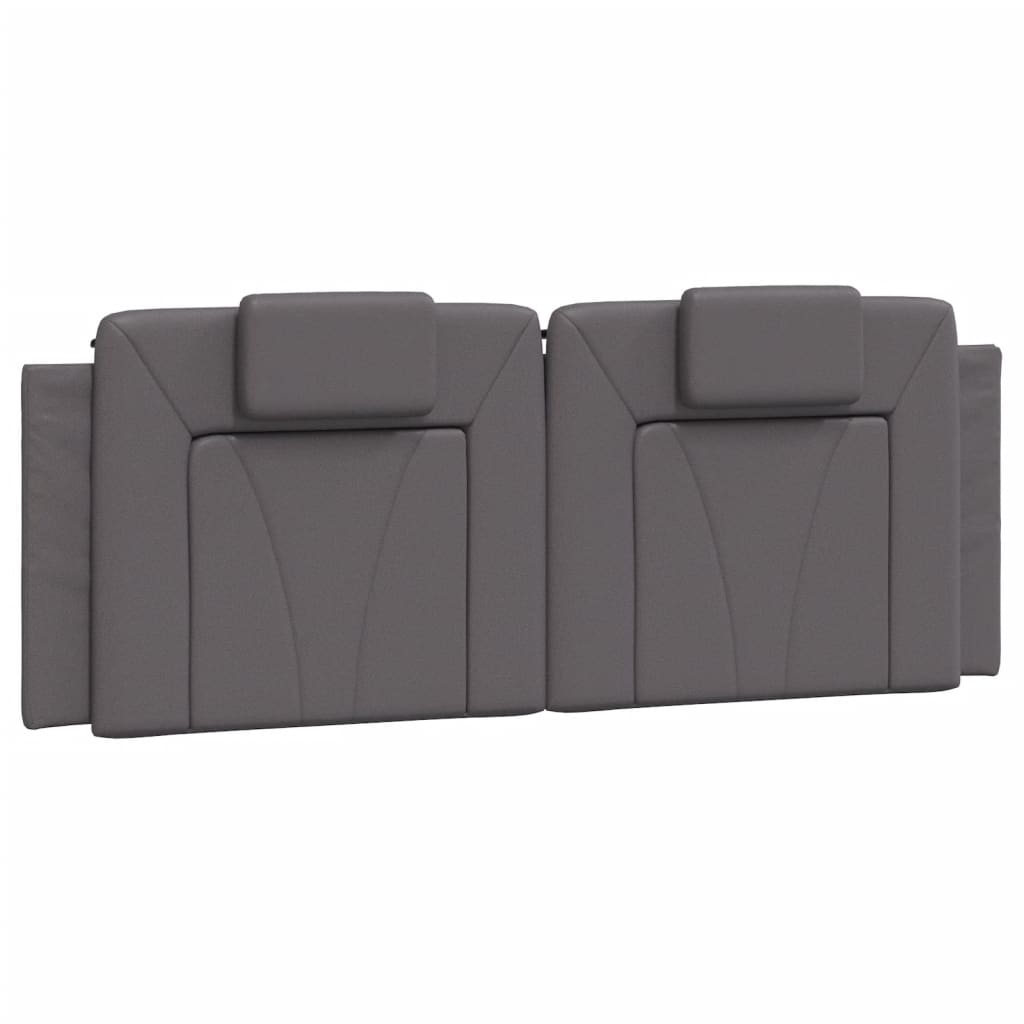 Bett "Viana" mit Matratze Grau 120x200 cm Kunstleder