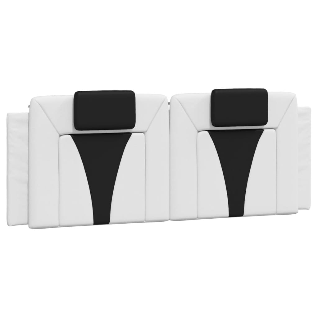 Bett "Viana" mit Matratze Weiß und Schwarz 140x190 cm Kunstleder