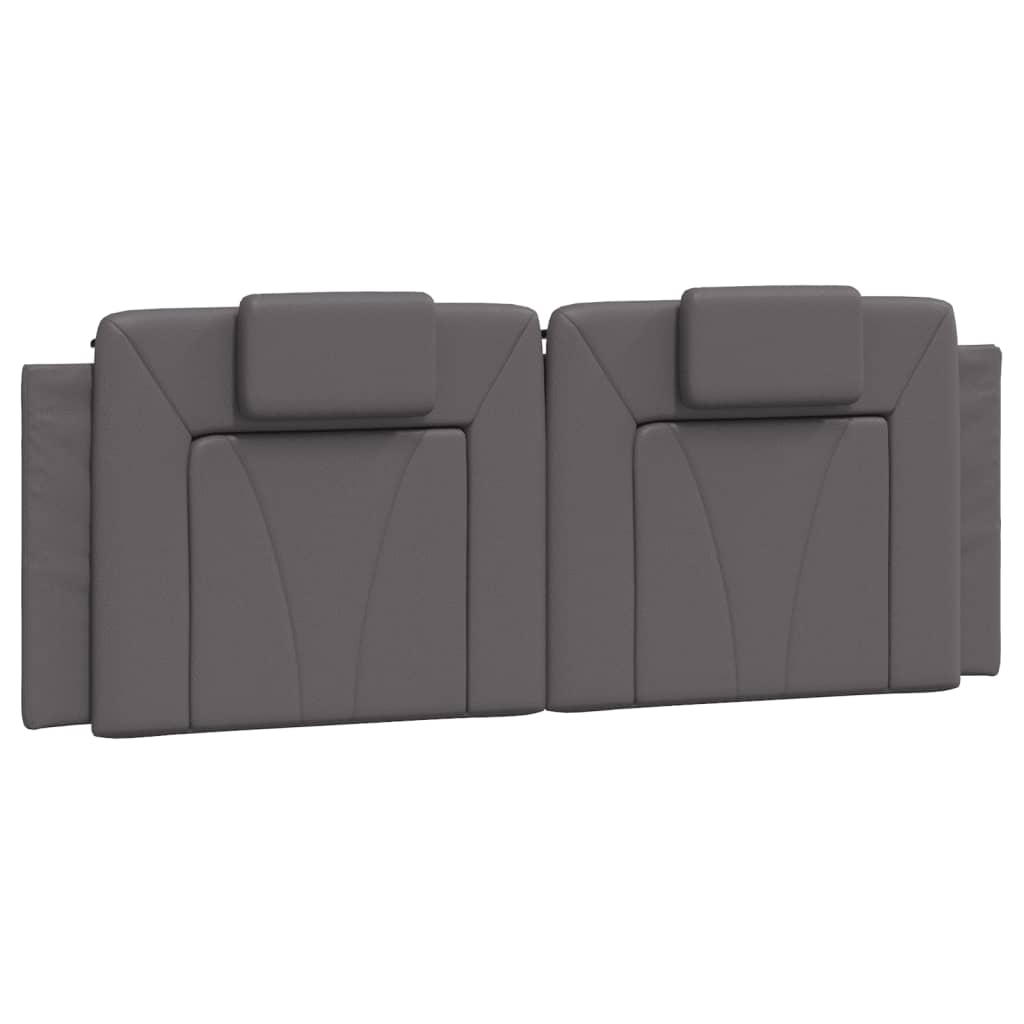 Bett "Viana" mit Matratze Grau 140x200 cm Kunstleder