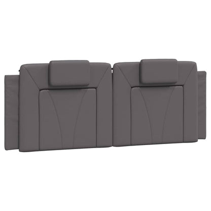 Bett "Viana" mit Matratze Grau 140x200 cm Kunstleder