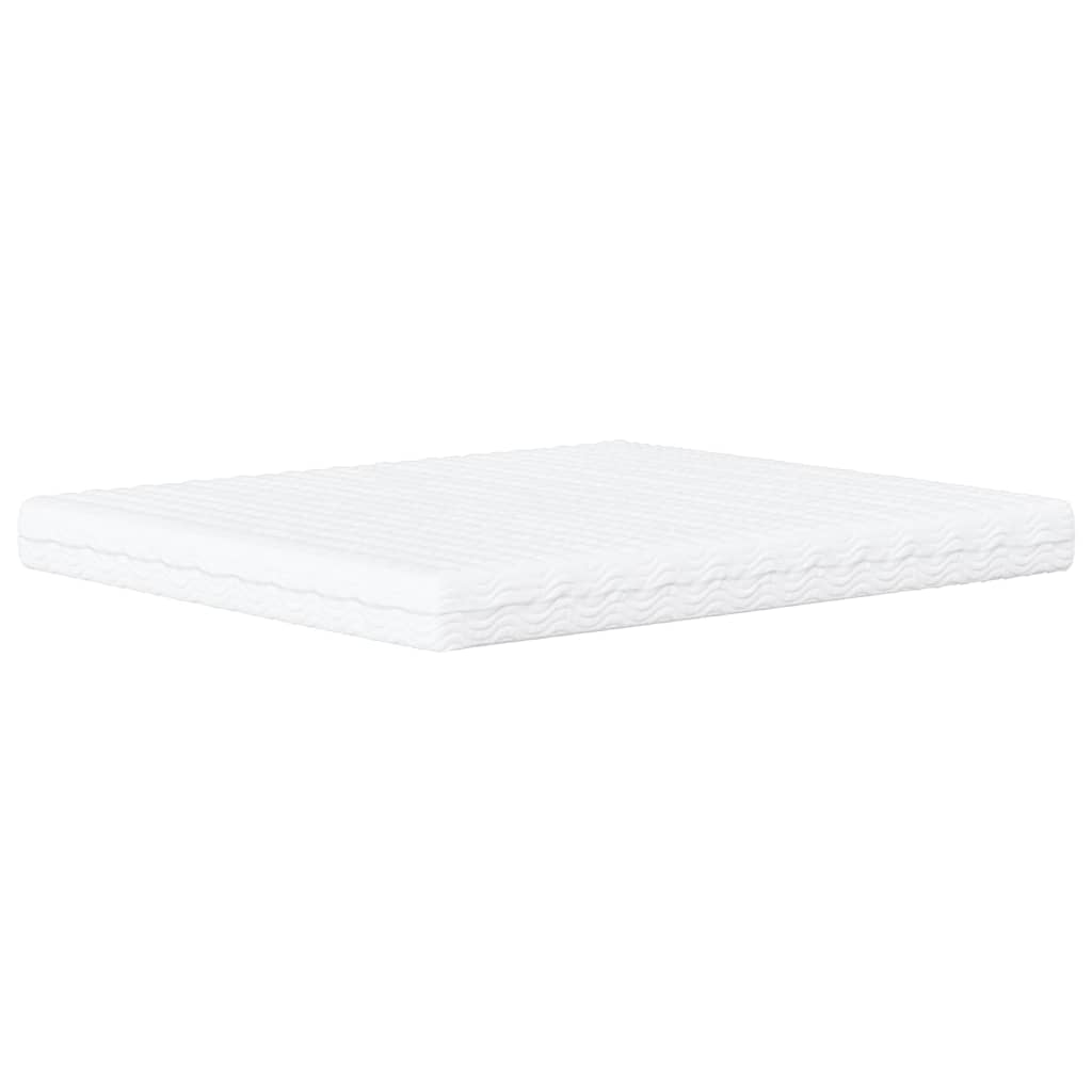 Bed with mattress white and black 160x200 cm artificial leather