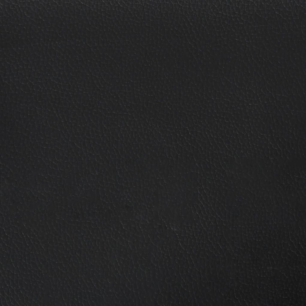 Bed with mattress white and black 160x200 cm artificial leather