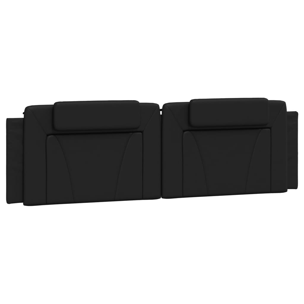 Bett "Viana" mit Matratze Schwarz 180x200 cm Kunstleder