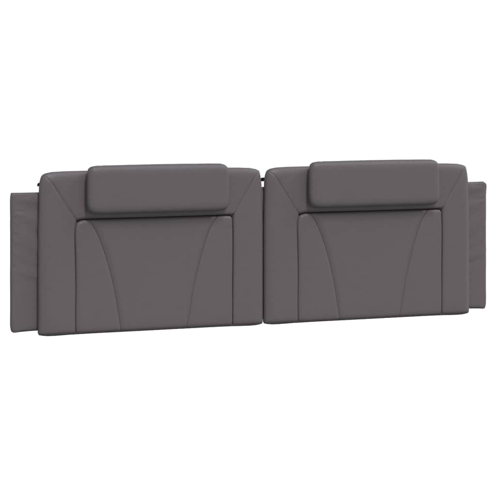 Lit « Viana » avec matelas gris 180x200 cm en similicuir