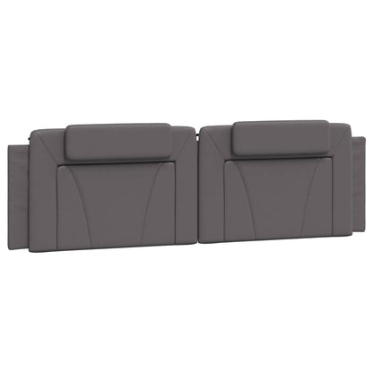 Bett "Viana" mit Matratze Grau 180x200 cm Kunstleder