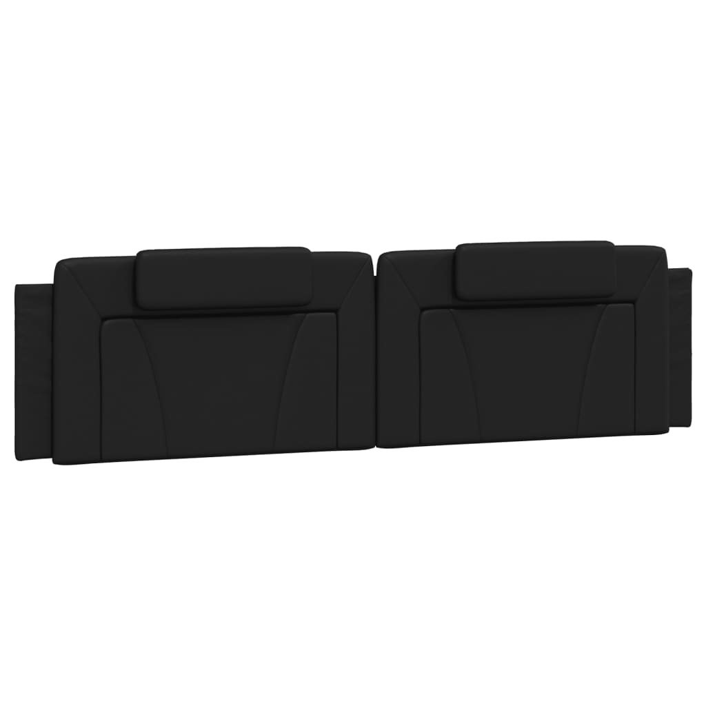 Bett "Viana" mit Matratze Schwarz 200x200 cm Kunstleder