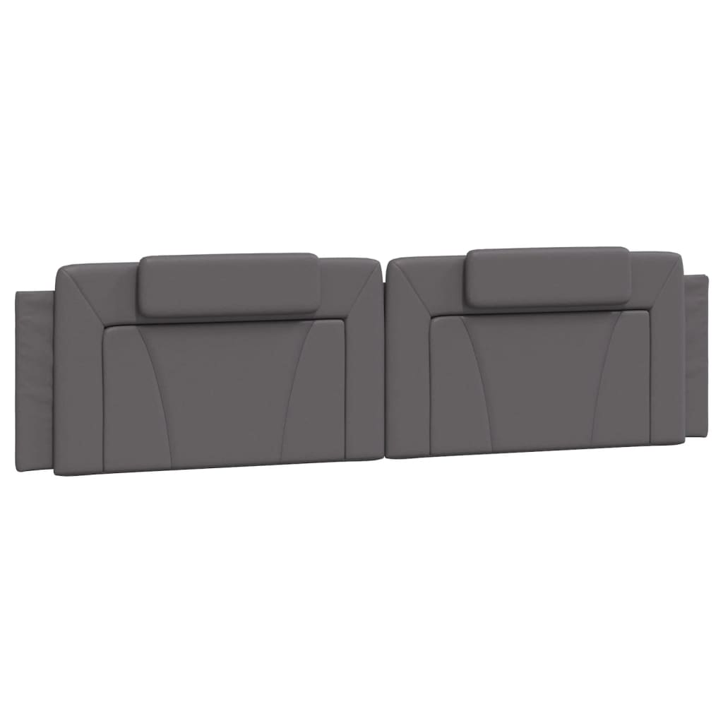Bett "Viana" mit Matratze Grau 200x200 cm Kunstleder