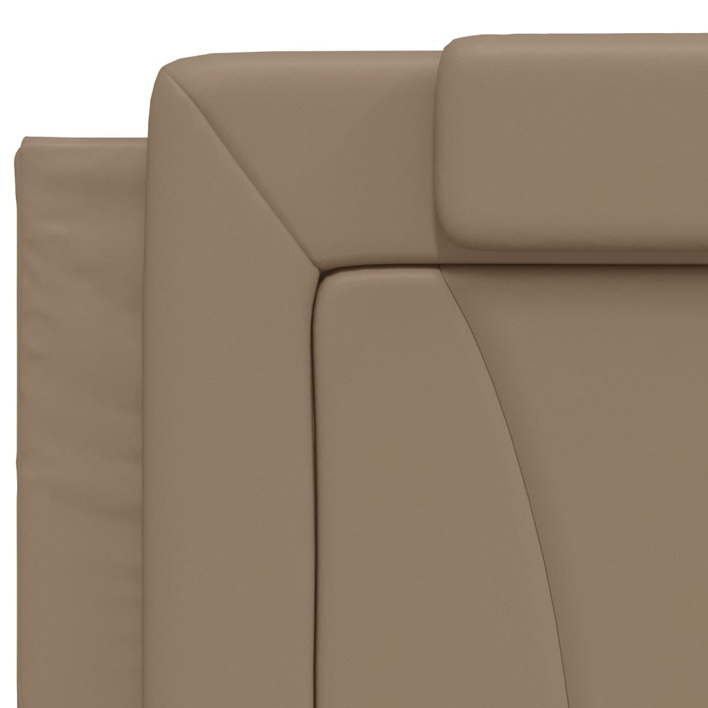 Bett "Viana" mit Matratze Cappuccino-Braun 200x200 cm Kunstleder