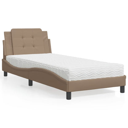 Bett mit Matratze Zadar Cappuccino-Braun 100x200 cm