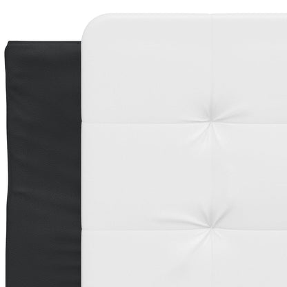 Bett mit Matratze Zadar Schwarz und Weiß 100x200 cm