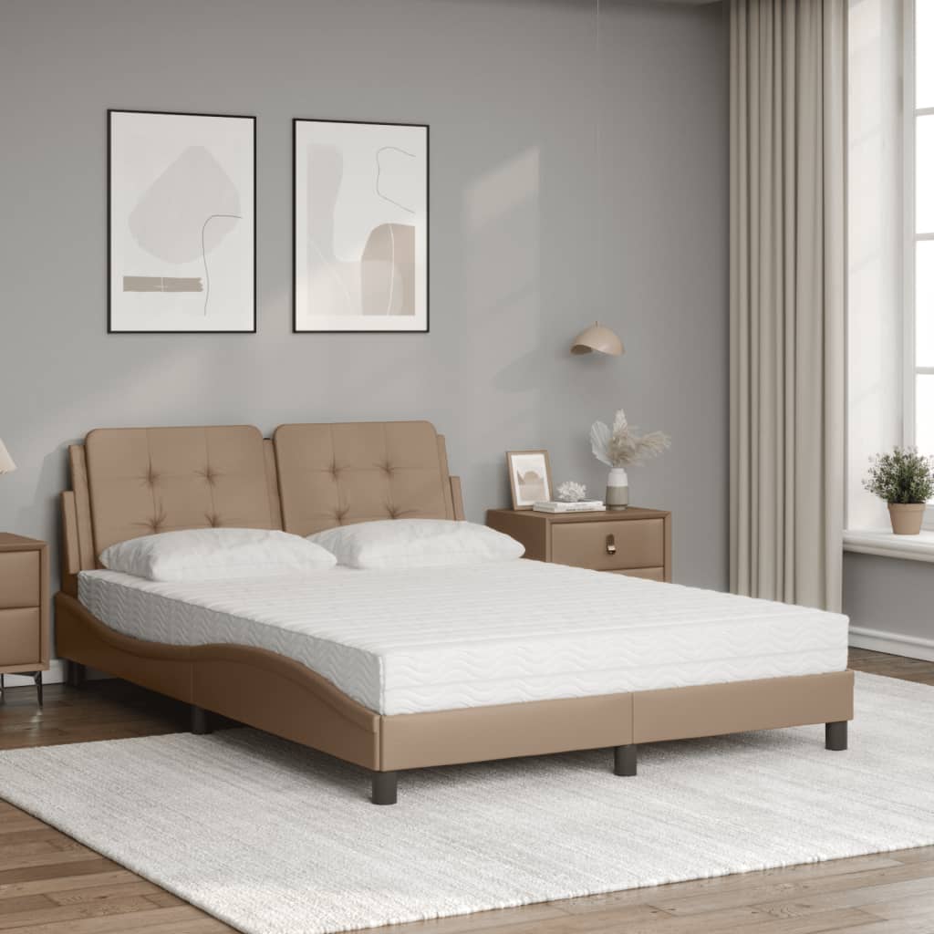 Bett mit Matratze Zadar Cappuccino-Braun 120x200 cm