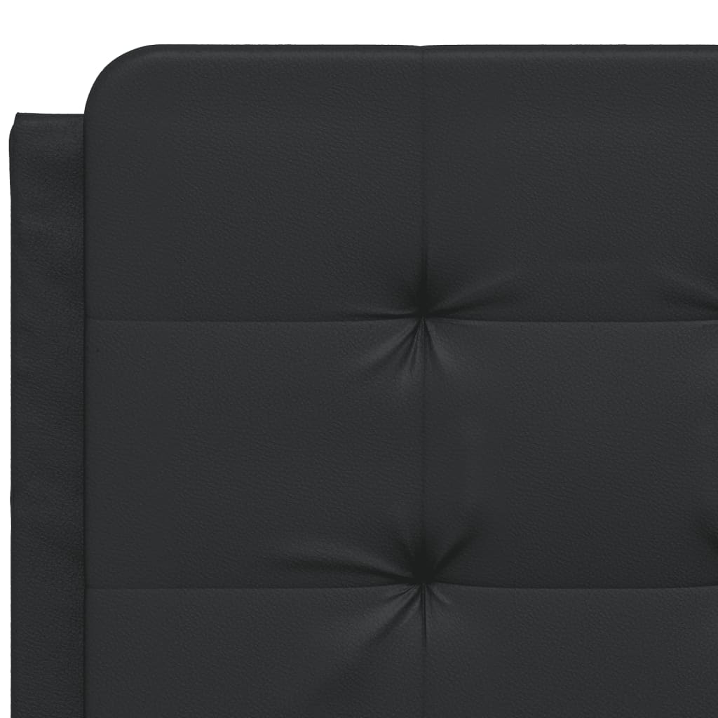 Bett mit Matratze Zadar Schwarz 140x200 cm Kunstleder